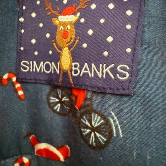 Simon Banks Men’s Holiday Shirt – Size XL – Festive Christmas Print - Picture 3 of 4